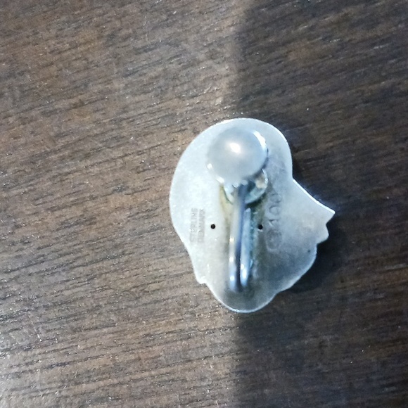 George Jensen Tulip Brooch and Matching screw back Earrings SS Denmark - Picture 8 of 12